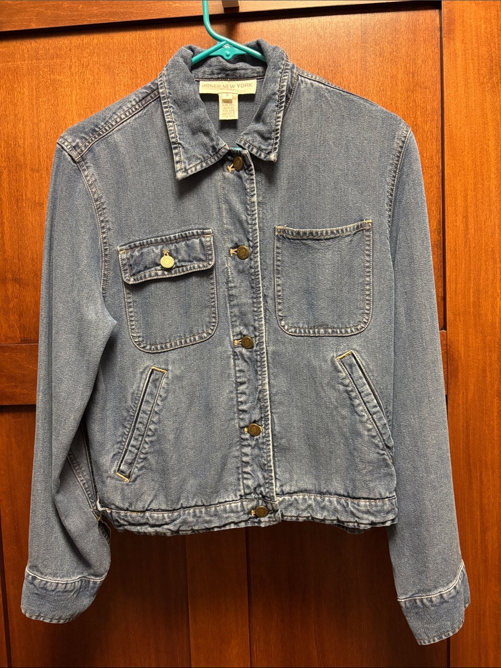 Jones New York Light Blue Denim Tencel Jacket